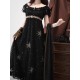 Faeries Daffodil Yoru Nova Black Gold Embroidered Daily and Trailing One Piece(Reservation/Full Payment Without Shipping)